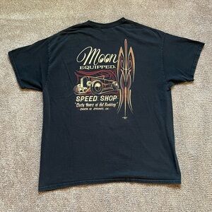 Moon Equipped Speed Shop Faded Black Tee